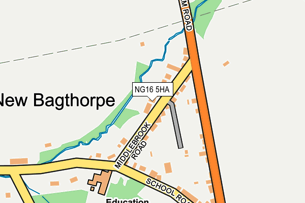 NG16 5HA map - OS OpenMap – Local (Ordnance Survey)