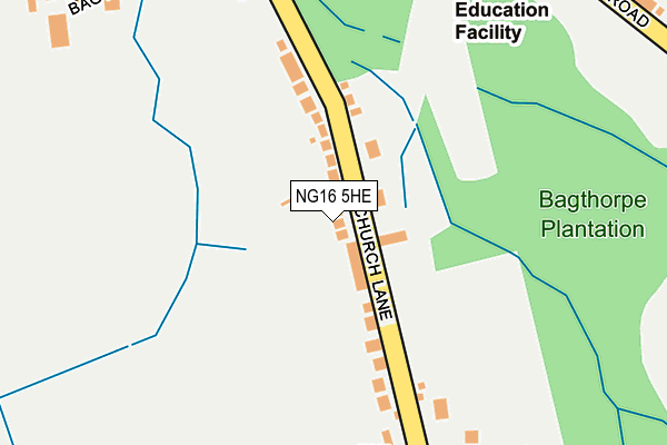 NG16 5HE map - OS OpenMap – Local (Ordnance Survey)