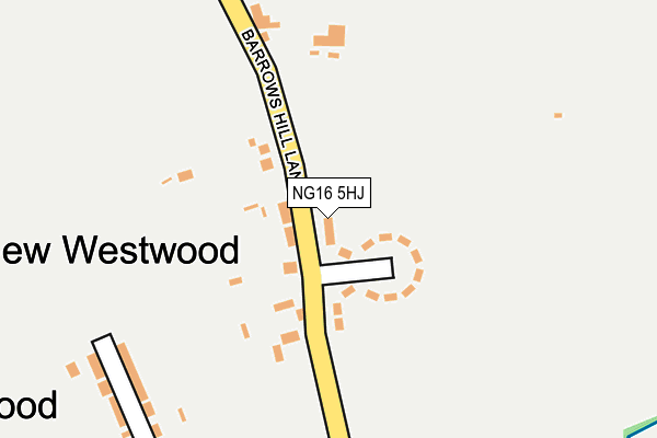 NG16 5HJ map - OS OpenMap – Local (Ordnance Survey)