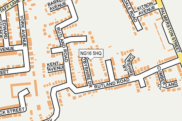 NG16 5HQ map - OS OpenMap – Local (Ordnance Survey)