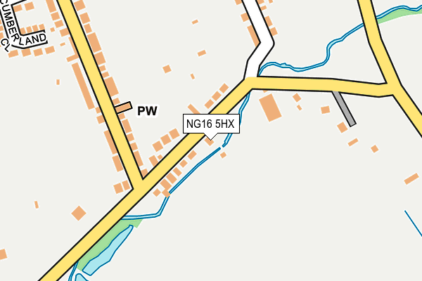 NG16 5HX map - OS OpenMap – Local (Ordnance Survey)