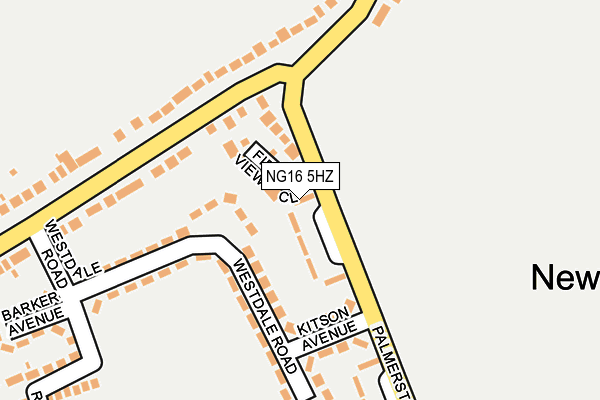 NG16 5HZ map - OS OpenMap – Local (Ordnance Survey)