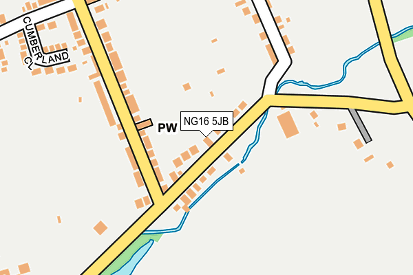 NG16 5JB map - OS OpenMap – Local (Ordnance Survey)