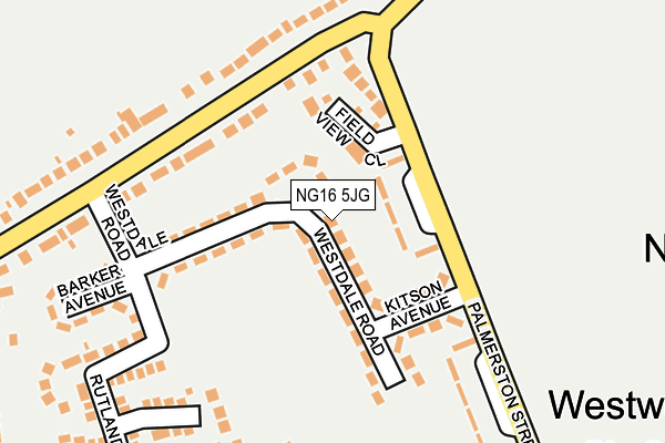 NG16 5JG map - OS OpenMap – Local (Ordnance Survey)