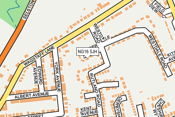 NG16 5JH map - OS OpenMap – Local (Ordnance Survey)