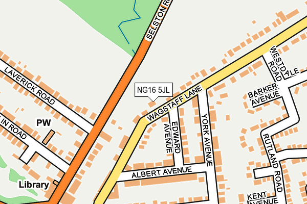 NG16 5JL map - OS OpenMap – Local (Ordnance Survey)
