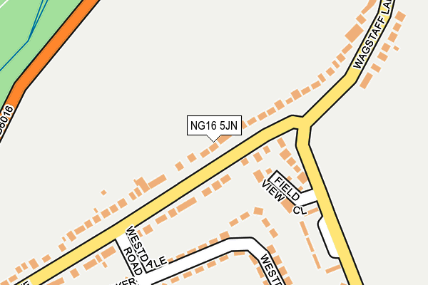NG16 5JN map - OS OpenMap – Local (Ordnance Survey)