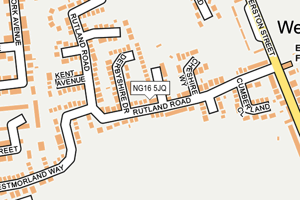 NG16 5JQ map - OS OpenMap – Local (Ordnance Survey)