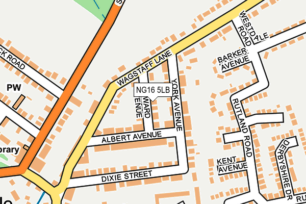 NG16 5LB map - OS OpenMap – Local (Ordnance Survey)