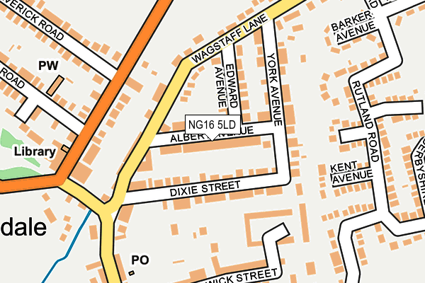 NG16 5LD map - OS OpenMap – Local (Ordnance Survey)