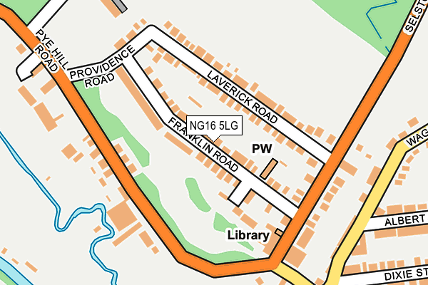 NG16 5LG map - OS OpenMap – Local (Ordnance Survey)