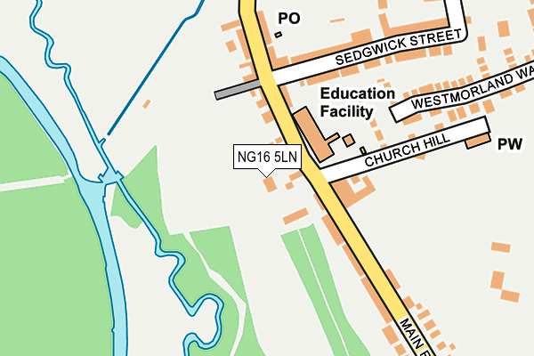 NG16 5LN map - OS OpenMap – Local (Ordnance Survey)