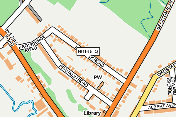 NG16 5LQ map - OS OpenMap – Local (Ordnance Survey)