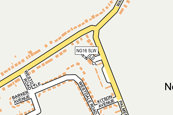 NG16 5LW map - OS OpenMap – Local (Ordnance Survey)