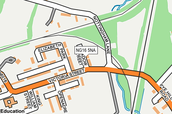 NG16 5NA map - OS OpenMap – Local (Ordnance Survey)