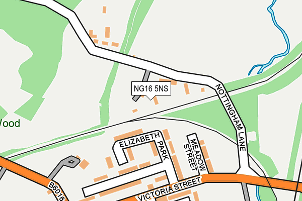 NG16 5NS map - OS OpenMap – Local (Ordnance Survey)