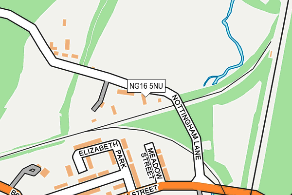 NG16 5NU map - OS OpenMap – Local (Ordnance Survey)