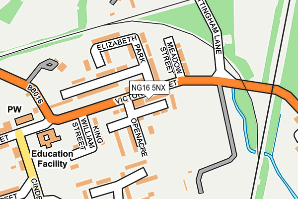 NG16 5NX map - OS OpenMap – Local (Ordnance Survey)