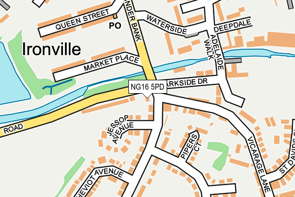 NG16 5PD map - OS OpenMap – Local (Ordnance Survey)