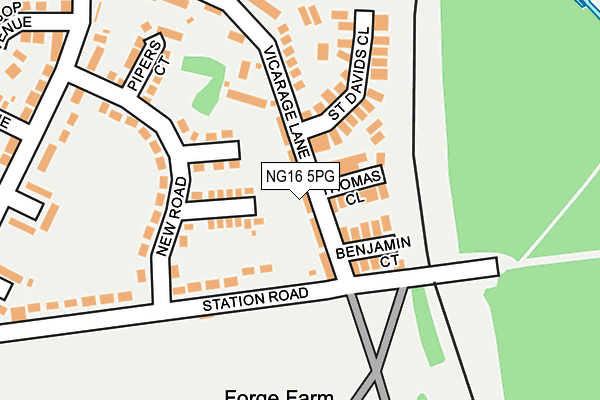 NG16 5PG map - OS OpenMap – Local (Ordnance Survey)