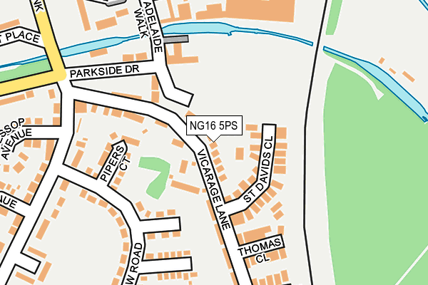 NG16 5PS map - OS OpenMap – Local (Ordnance Survey)