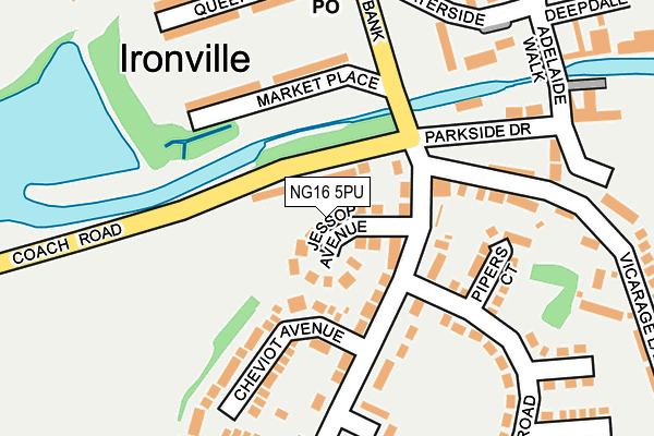 NG16 5PU map - OS OpenMap – Local (Ordnance Survey)