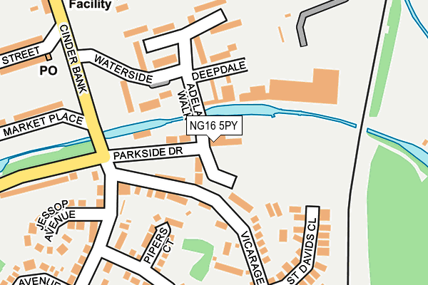 NG16 5PY map - OS OpenMap – Local (Ordnance Survey)