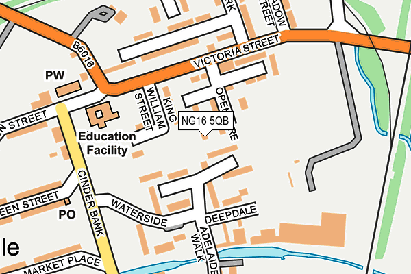 NG16 5QB map - OS OpenMap – Local (Ordnance Survey)