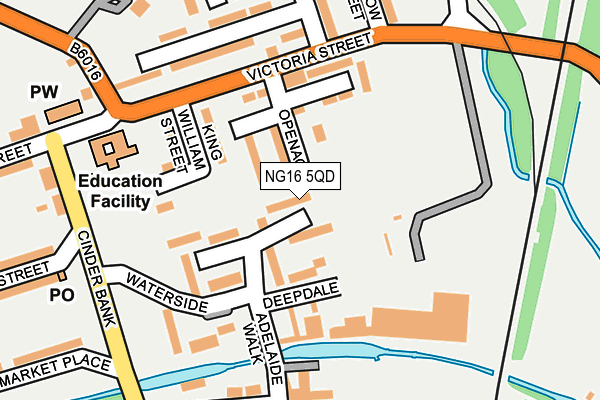 NG16 5QD map - OS OpenMap – Local (Ordnance Survey)