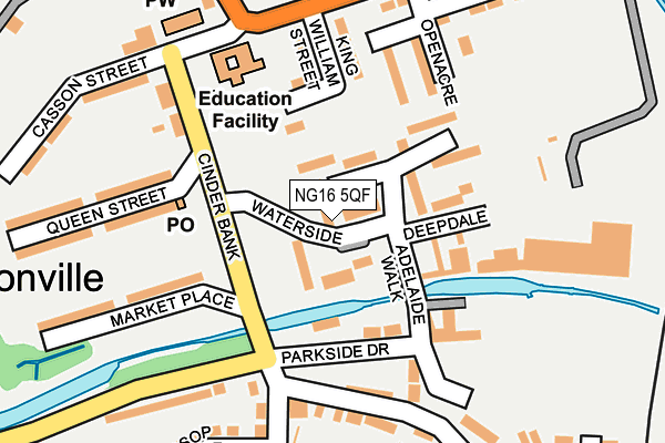 NG16 5QF map - OS OpenMap – Local (Ordnance Survey)