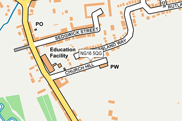 NG16 5QG map - OS OpenMap – Local (Ordnance Survey)