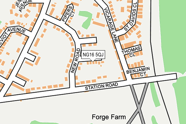 NG16 5QJ map - OS OpenMap – Local (Ordnance Survey)