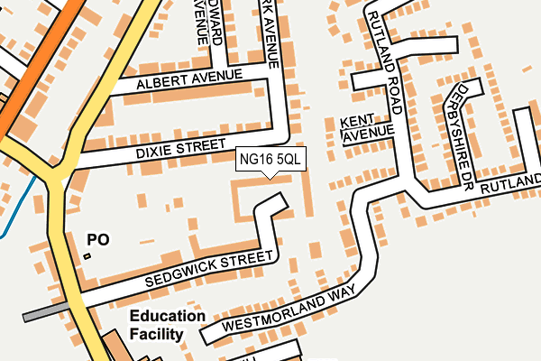 NG16 5QL map - OS OpenMap – Local (Ordnance Survey)