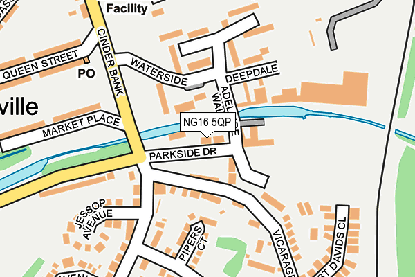 NG16 5QP map - OS OpenMap – Local (Ordnance Survey)