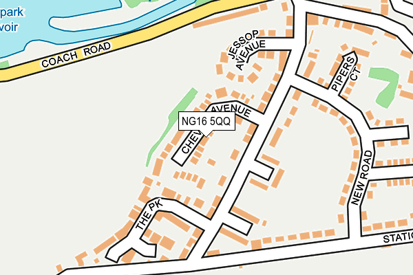 NG16 5QQ map - OS OpenMap – Local (Ordnance Survey)