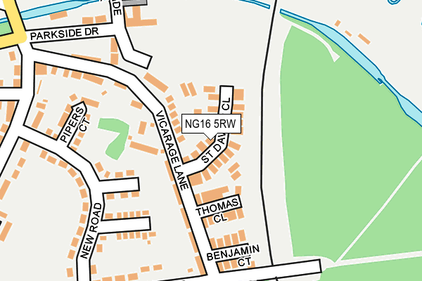 NG16 5RW map - OS OpenMap – Local (Ordnance Survey)