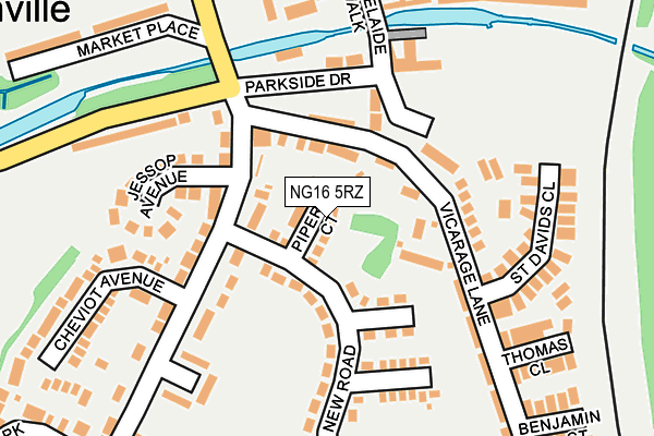 NG16 5RZ map - OS OpenMap – Local (Ordnance Survey)