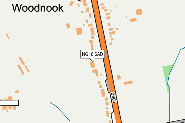 NG16 6AD map - OS OpenMap – Local (Ordnance Survey)