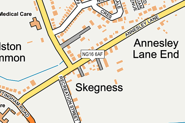 NG16 6AF map - OS OpenMap – Local (Ordnance Survey)