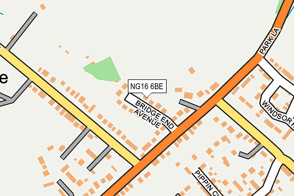 NG16 6BE map - OS OpenMap – Local (Ordnance Survey)