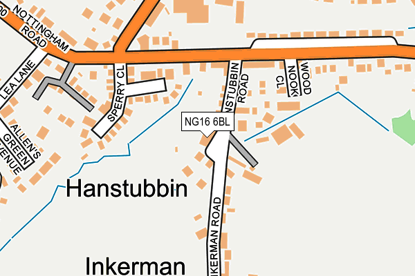 NG16 6BL map - OS OpenMap – Local (Ordnance Survey)