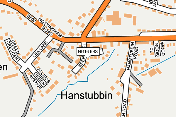 NG16 6BS map - OS OpenMap – Local (Ordnance Survey)