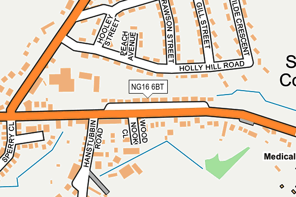 NG16 6BT map - OS OpenMap – Local (Ordnance Survey)