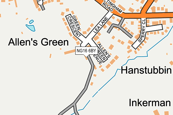 NG16 6BY map - OS OpenMap – Local (Ordnance Survey)