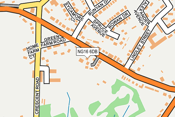 NG16 6DB map - OS OpenMap – Local (Ordnance Survey)