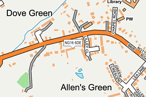 NG16 6DE map - OS OpenMap – Local (Ordnance Survey)