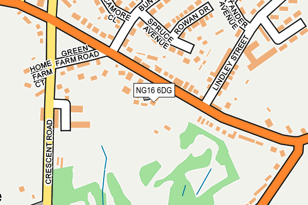 NG16 6DG map - OS OpenMap – Local (Ordnance Survey)