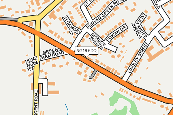 NG16 6DQ map - OS OpenMap – Local (Ordnance Survey)