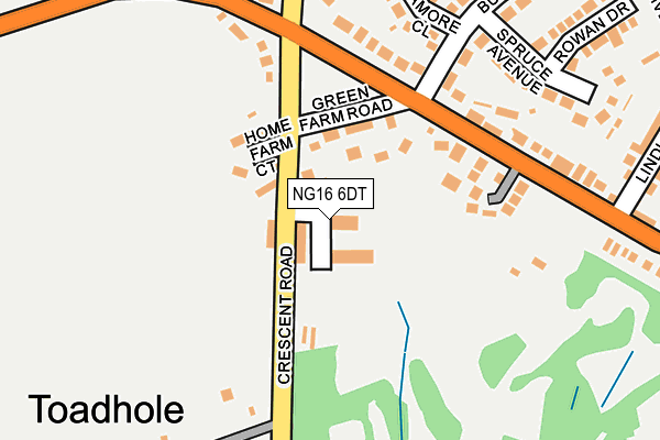 NG16 6DT map - OS OpenMap – Local (Ordnance Survey)