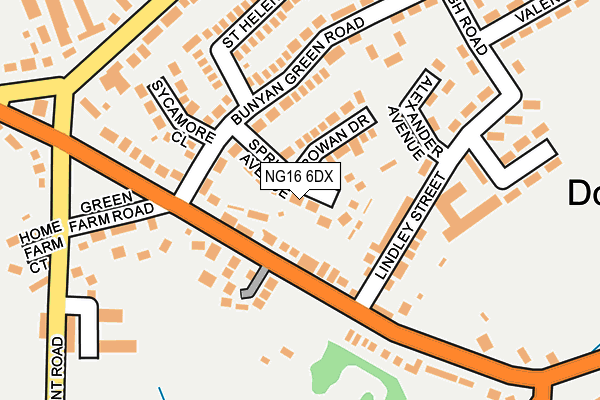 NG16 6DX map - OS OpenMap – Local (Ordnance Survey)